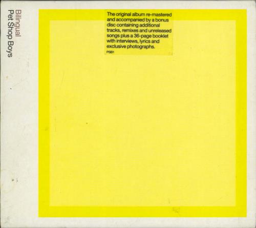 Pet Shop Boys Bilingual + Bonus Cd UK Double Cd 5305122 Bilingual